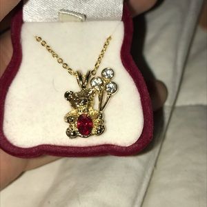 Bear garnet pendant